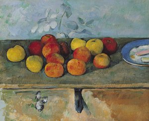 リンゴとビスケットの静物、1880-82